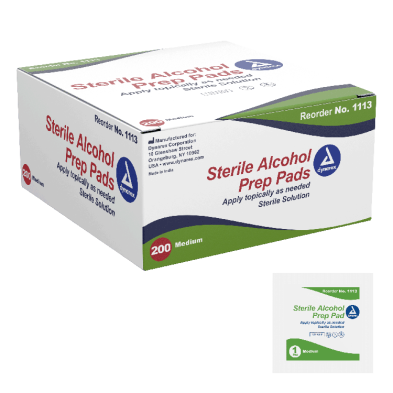 Alcohol Prep pads Caja 200
