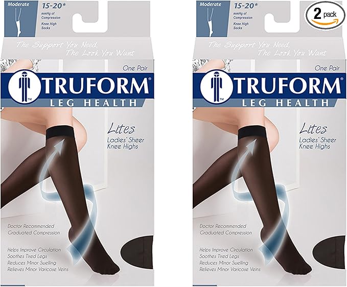 Medias de compresión sheer closed toe presión 15-20 mmhg