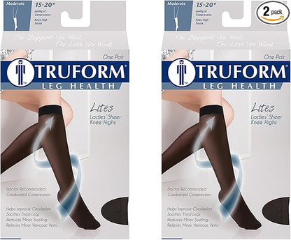 Medias de compresión sheer closed toe presión 15-20 mmhg
