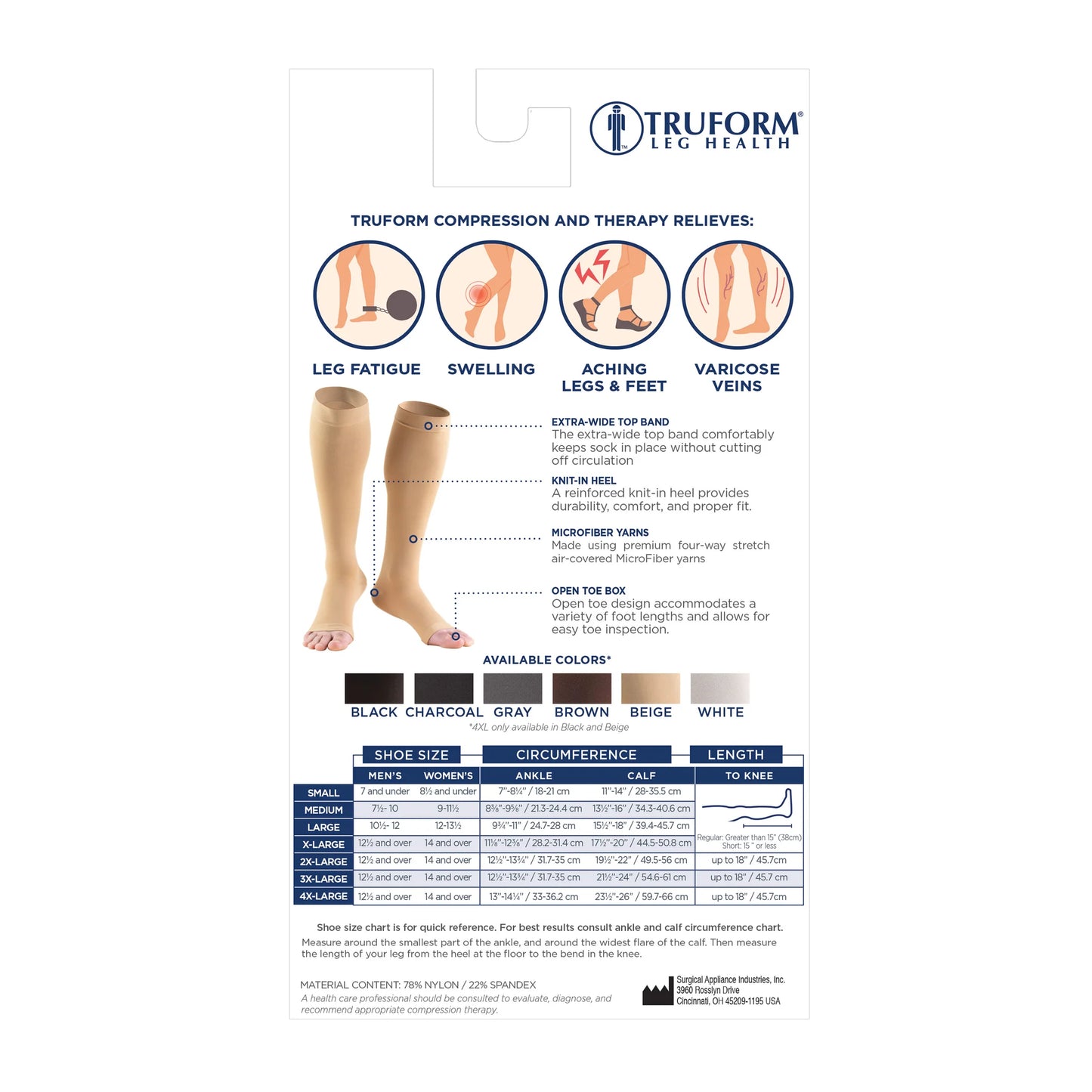 Medias de compresión open toe presión 20-30 mmhg