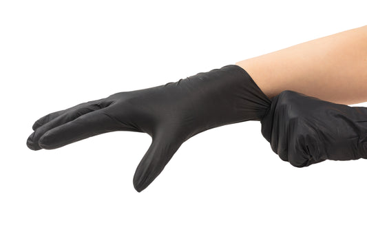 Guantes negros de nitrilo caja de 100