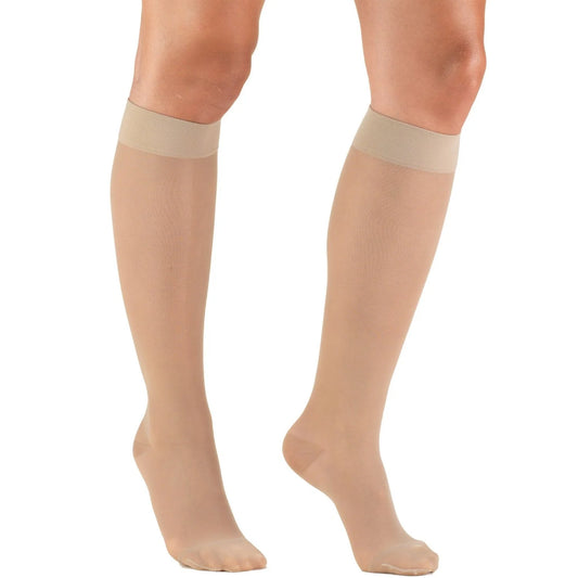 Medias de compresión sheer closed toe presión 15-20 mmhg