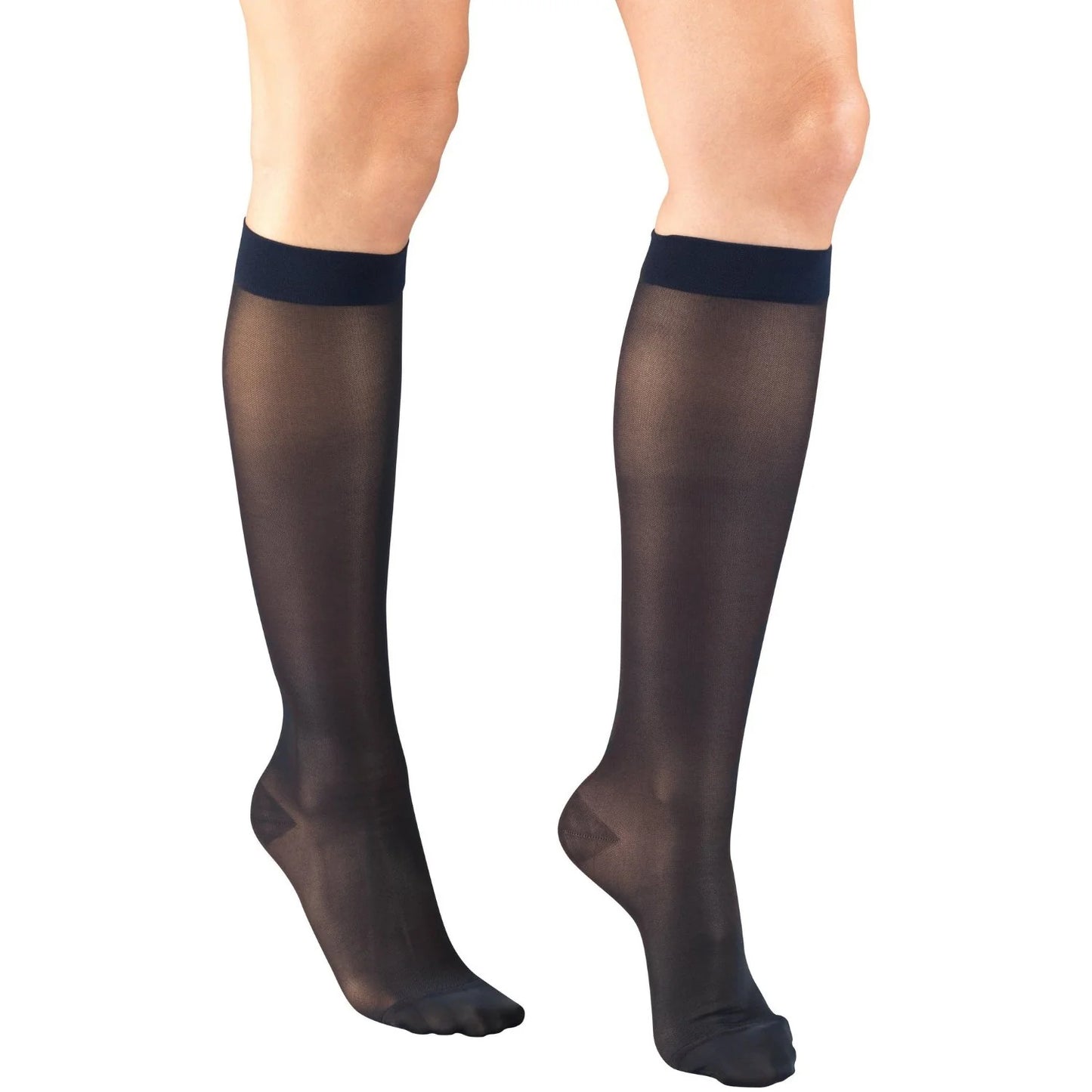 Medias de compresión sheer closed toe presión 8-15 mmhg