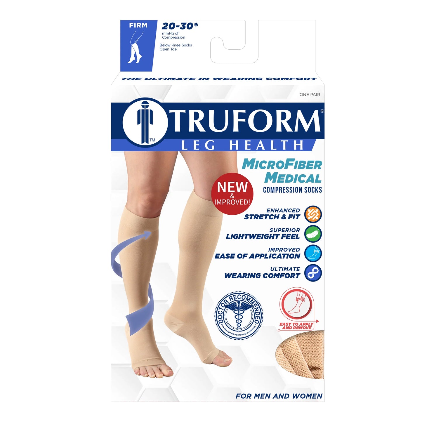 Medias de compresión open toe presión 20-30 mmhg