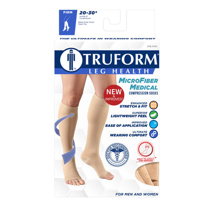 Medias de compresión open toe presión 20-30 mmhg
